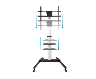 SOPORTE SUELO HERA CON RUEDAS 37''-86'' NEGRO TOOQ