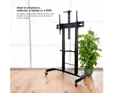 SOPORTE SUELO ARES CON RUEDAS 60''-100'' NEGRO TOOQ