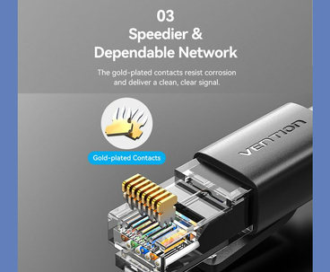 CABLE DE RED LATIGUILLO RJ45 UTP CAT6 AWG26 2 M NEGRO VENTION