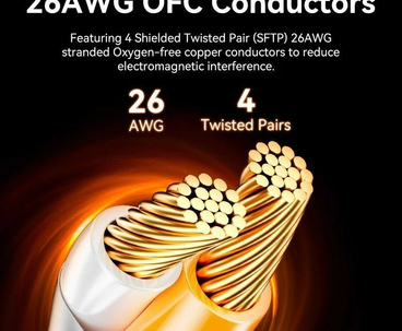 CABLE DE RED LATIGUILLO RJ45 CAT.8 SFTP AWG26 1 M NEGRO VENTION